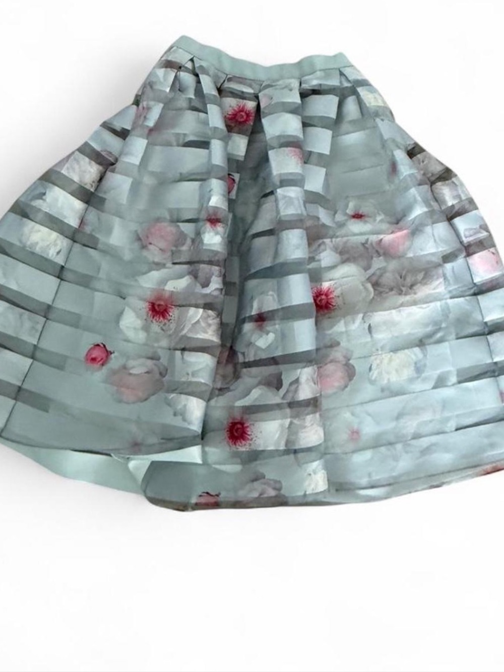 Ted Baker London Gray Floral A-Line Skirt - Picture 2 of 4